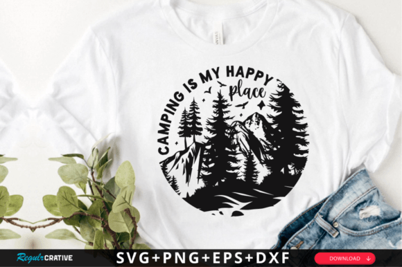 Camping is My Happy Place SVG Design