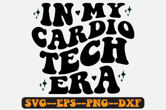 In My Cardio Tech Era Quote Retro Svg