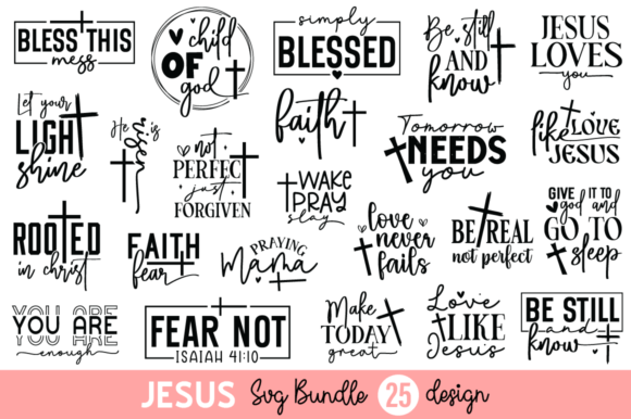 Jesus God Religious SVG Bundle, Faith SVG