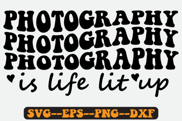 Photography is Life Lit Up Retro Svg