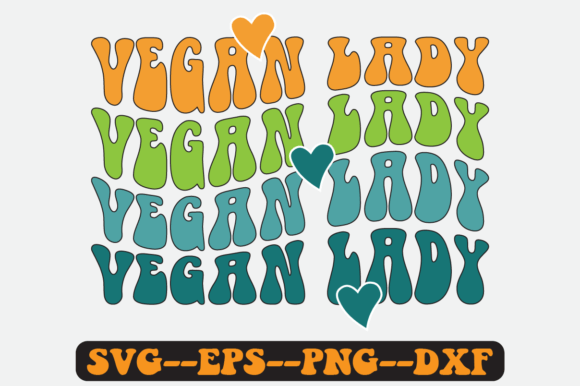 Vegan Lady Quote Retro Svg Design